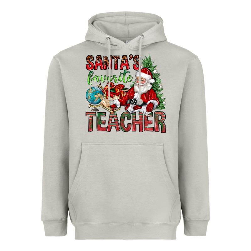 Santa's Favorite Teacher Heavyweight Hoodie by BundleAndBundleShop | Teevron