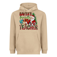 Mushroom Santa's Favorite Teacher Heavyweight Hoodie - BundleAndBundleShop