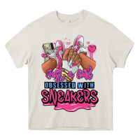 Cream Just a girl obsessed with sneakers Heavy Core Tee - RanaPortraitStore