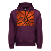 Mauve Wine distressed basketball pattern Urban Hoodie - TumblerDesignByShophia