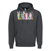 Smoke retro groovy easter Zipper Hoodie - MaliasSmallBusiness