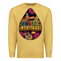 Antique Gold teardrop Hispanic Heritage Premium Sweatshirt - BundleAndBundleShop