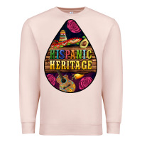 Pale Pink teardrop Hispanic Heritage Premium Sweatshirt - BundleAndBundleShop