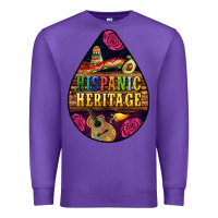 Purple teardrop Hispanic Heritage Premium Sweatshirt - BundleAndBundleShop