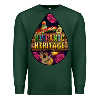 Sports Green teardrop Hispanic Heritage Premium Sweatshirt - BundleAndBundleShop