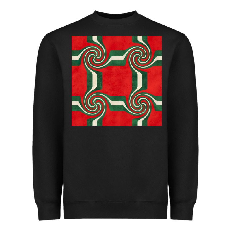 Retro Christmas Seamless Pattern Heavyweight Sweatshirt by BundleAndBundleShop | Teevron