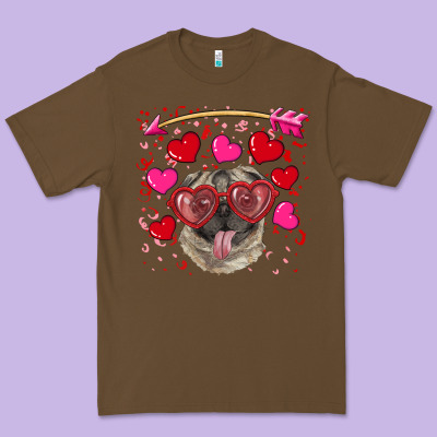 Premium Tee Valentine's day  pug