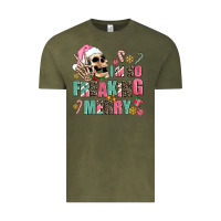 Vintage Olive i m so freaking merry Vintage Tee - AdoDesignShop