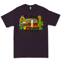 Plum camping is my happy place caravan Premium Tee - BarkalooDesign