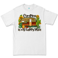 White camping is my happy place caravan Premium Tee - BarkalooDesign