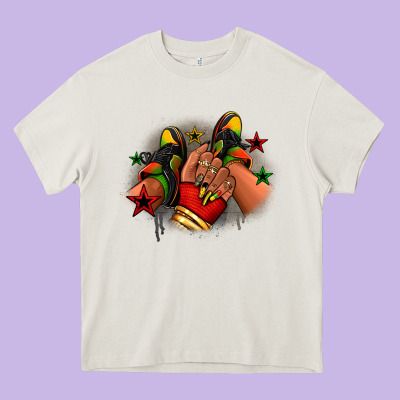 Heavy Core Tee Juneteenth black girl sneakers