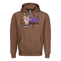 Chestnut nail hustler Zipper Hoodie - MaliasSmallBusiness