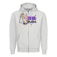 Dove Grey nail hustler Zipper Hoodie - MaliasSmallBusiness