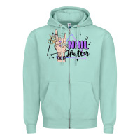 Seafoam nail hustler Zipper Hoodie - MaliasSmallBusiness