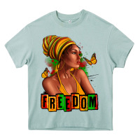 Arona Juneteenth freedom afro woman Heavy Core Tee - RanaPortraitStore