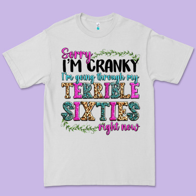 Sorry Im Cranky Im Going Through My Terrible Sixties Right Now Premium Tee Designed By Texasbilliewilder