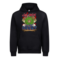 Black My heart is on that court Baseball Urban Hoodie - HowdyJamesFarm