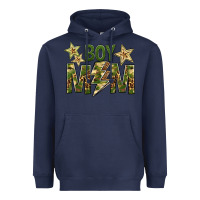 Navy Boy Mom Heavyweight Hoodie - BundleAndBundleShop