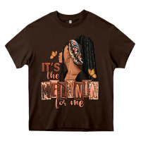 Chocolate Brown It's the melanin for me Heavy Core Tee - RanaPortraitStore