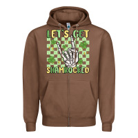 Chestnut let's get shamrocked Zipper Hoodie - MaliasSmallBusiness