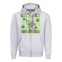 Heather Grey let's get shamrocked Zipper Hoodie - MaliasSmallBusiness