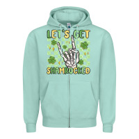 Seafoam let's get shamrocked Zipper Hoodie - MaliasSmallBusiness
