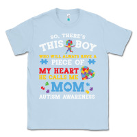 Dusty Blue LIL Autism Mom Classic Tee - CowhideDigitalArt