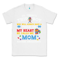 White LIL Autism Mom Classic Tee - CowhideDigitalArt