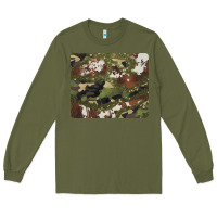 Army Green black and brown cowhide camouflage Long Sleeve Tee - BarkalooDesign