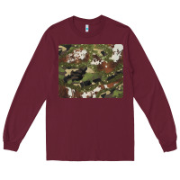 Burgundy black and brown cowhide camouflage Long Sleeve Tee - BarkalooDesign