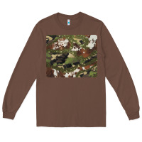 Chestnut black and brown cowhide camouflage Long Sleeve Tee - BarkalooDesign