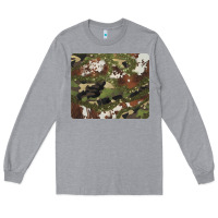 Heather Grey black and brown cowhide camouflage Long Sleeve Tee - BarkalooDesign