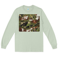 Matcha black and brown cowhide camouflage Long Sleeve Tee - BarkalooDesign