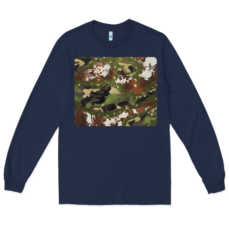 Black And Brown Cowhide Camouflage Long Sleeve Tee by BarkalooDesign | Teevron
