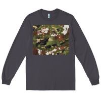 Smoke black and brown cowhide camouflage Long Sleeve Tee - BarkalooDesign