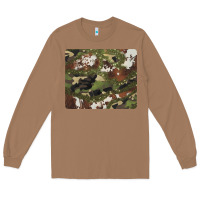 Toasted Coconut black and brown cowhide camouflage Long Sleeve Tee - BarkalooDesign