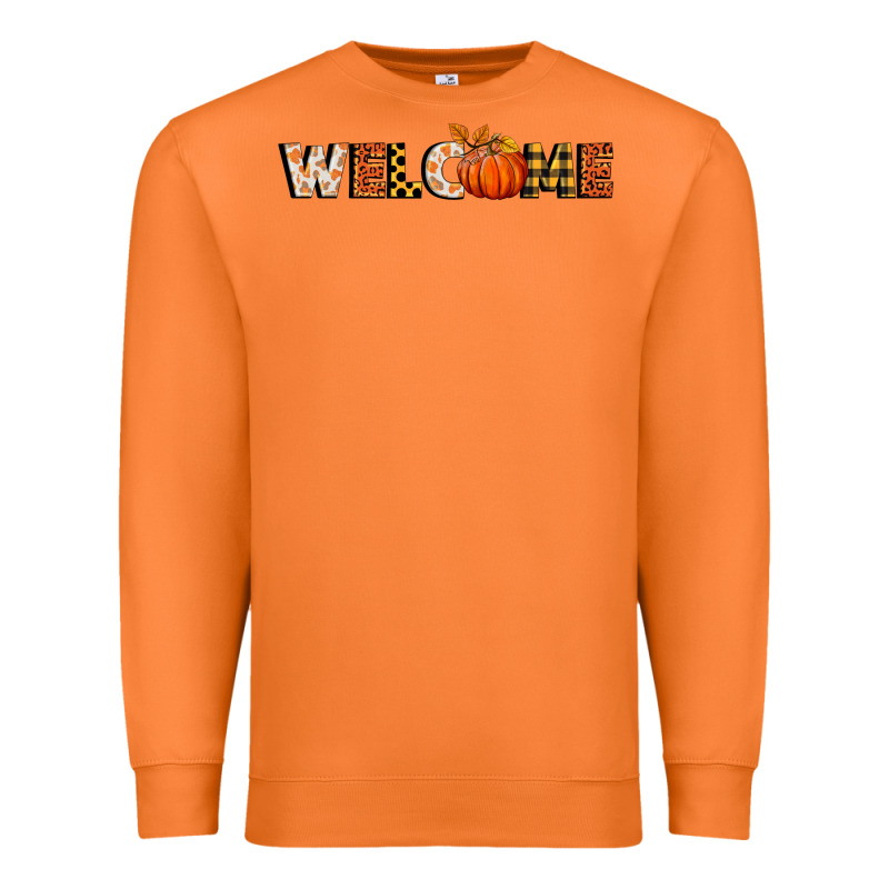 Welcome Pumpkin Premium Sweatshirt by BundleAndBundleShop | Teevron