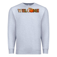 Heather Grey welcome pumpkin Premium Sweatshirt - BundleAndBundleShop