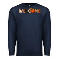 Navy welcome pumpkin Premium Sweatshirt - BundleAndBundleShop