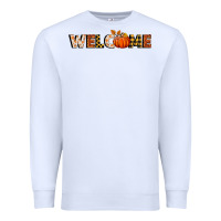 White welcome pumpkin Premium Sweatshirt - BundleAndBundleShop