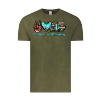 Vintage Olive peace love camping Vintage Tee - JahusDesignShop