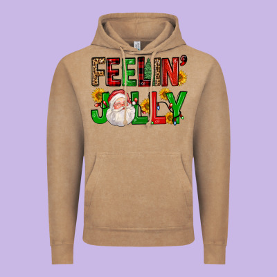 Feelin' Jolly Vintage Hoodie Designed By Fadigitalartstudio