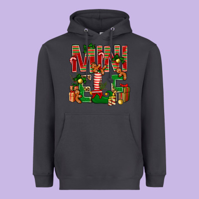Christmas Mini Elf Heavyweight Hoodie Designed By Bundleandbundleshop