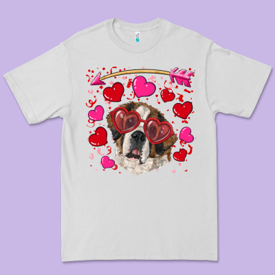 Premium Tee valentine's day  saint bernard dog
