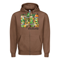 Chestnut retro patricks day teacher life Zipper Hoodie - MaliasSmallBusiness