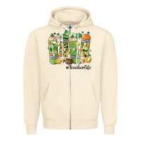 Sandshell retro patricks day teacher life Zipper Hoodie - MaliasSmallBusiness