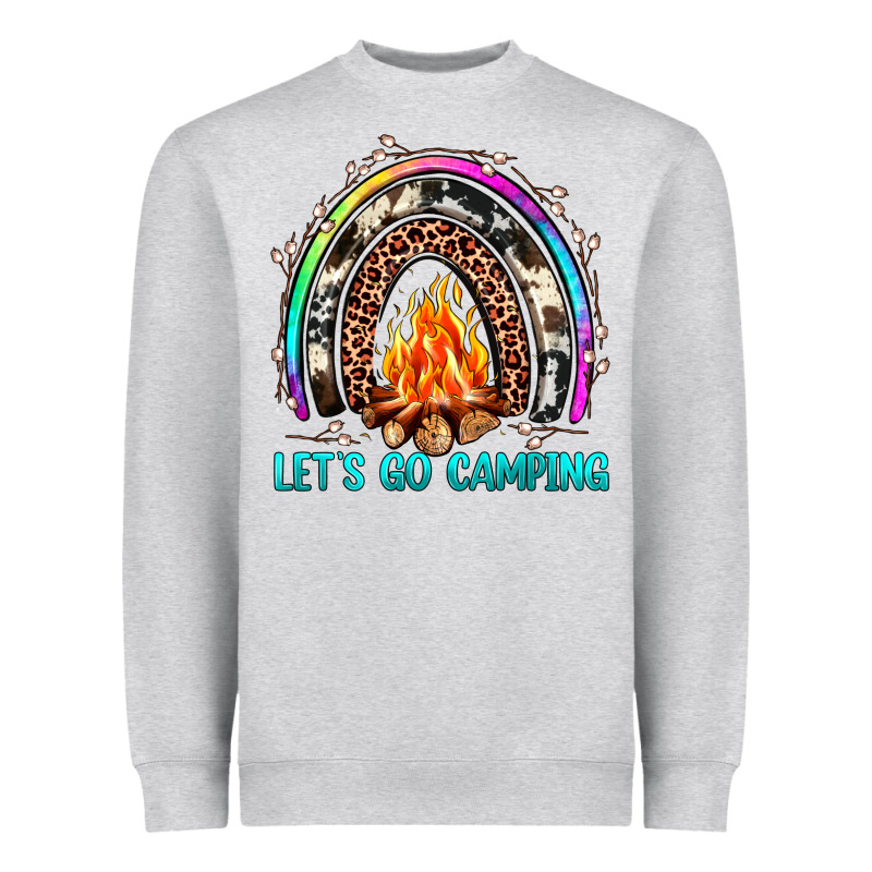 Let's Go Camping Rainbow Heavyweight Sweatshirt by JahusDesignShop | Teevron