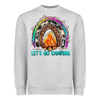 Heather Grey let's go camping rainbow Heavyweight Sweatshirt - JahusDesignShop