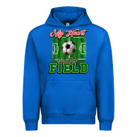 Cobalt My heart is on that court Soccer Urban Hoodie - HowdyJamesFarm