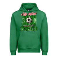 Emerald My heart is on that court Soccer Urban Hoodie - HowdyJamesFarm
